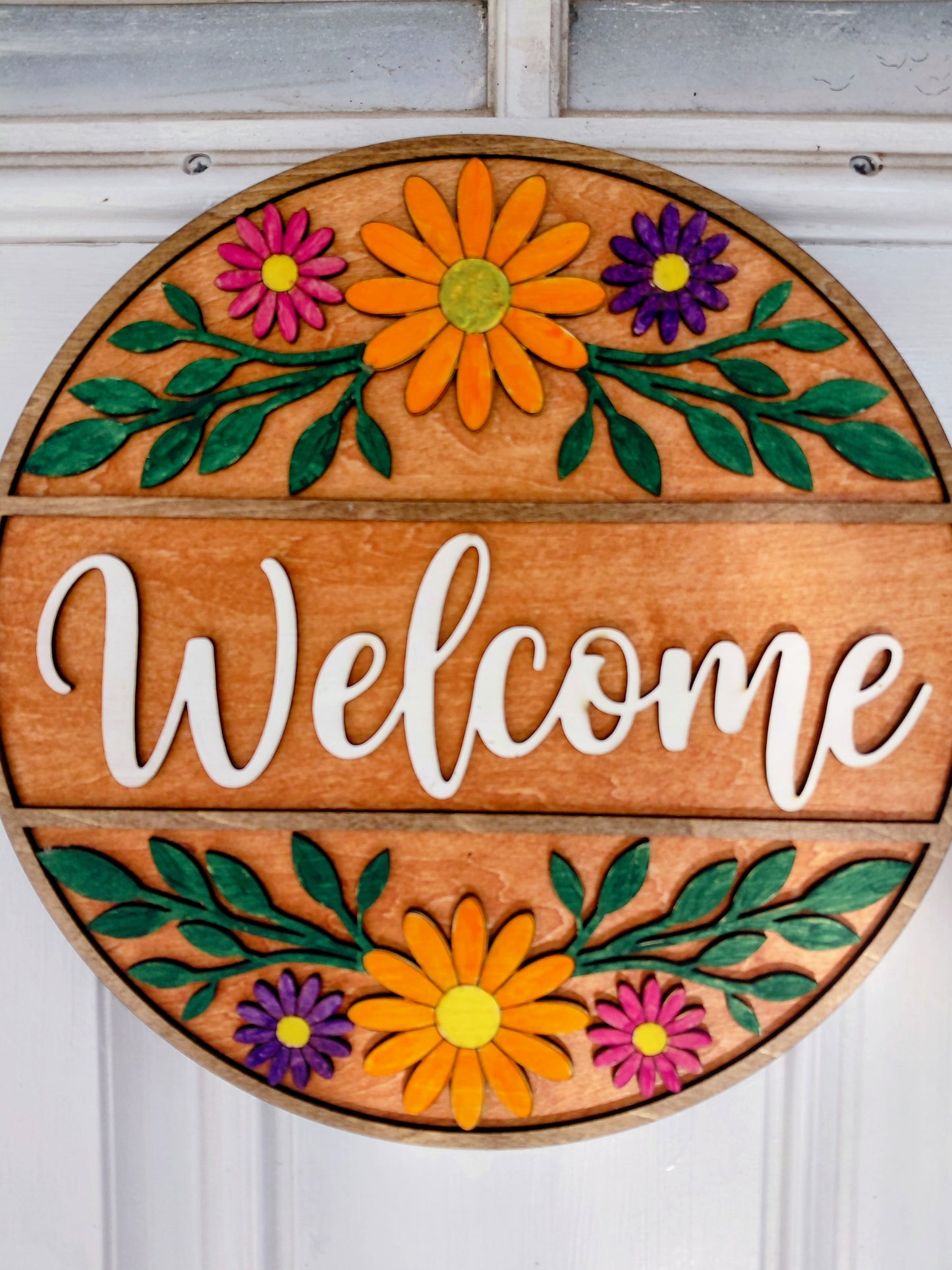 Floral Welcome Door Hanger