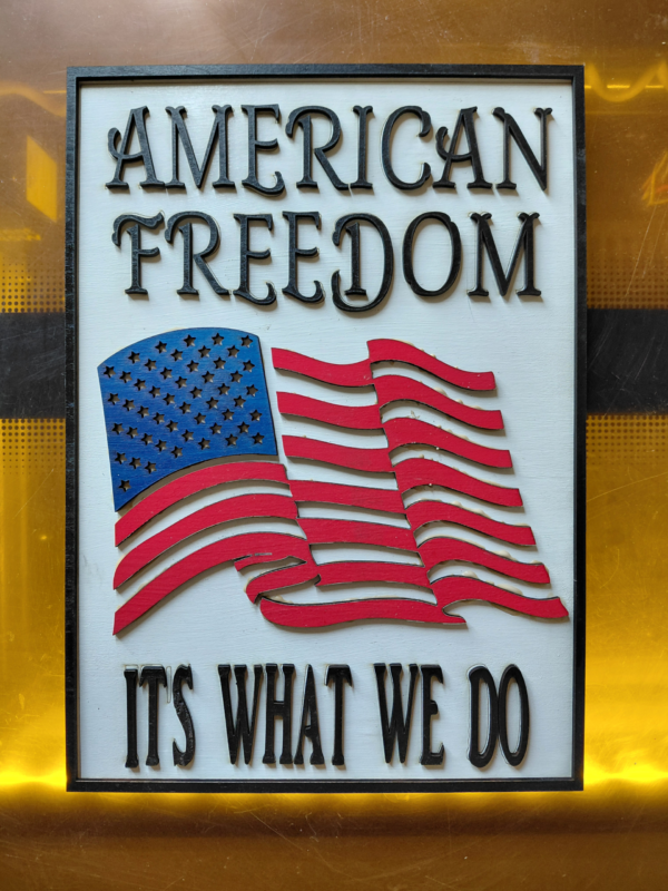 Patriotic Waving Flag Wall Art