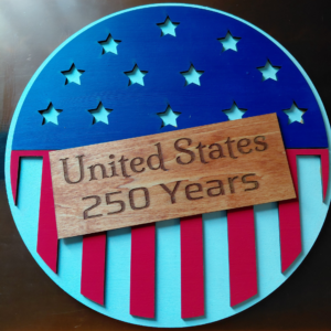 American Flag Door Hanger - Comes with three different worded signs